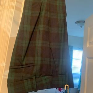 Cameron slim crop pant in Black Watch tartan stretch wool
Item AE592;